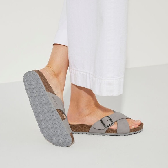 BIRKENSTOCK Siena Soft Footbed Nubuck Leather Dove Gray Size 37 EU 6 - 6.5 US - Picture 2 of 15
